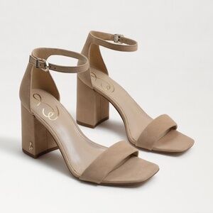 SAM EDELMAN - Danielle Block Heel Suede Sandal